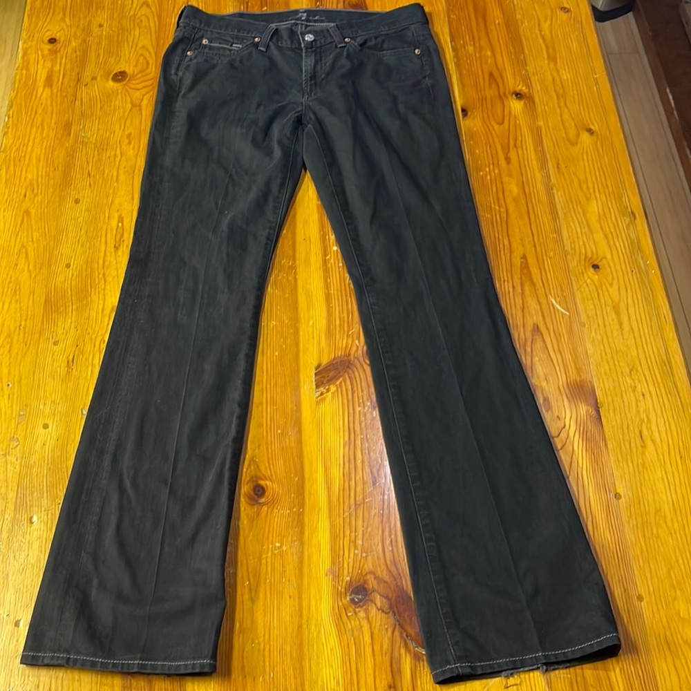 7 for all mankind black trouser jeans